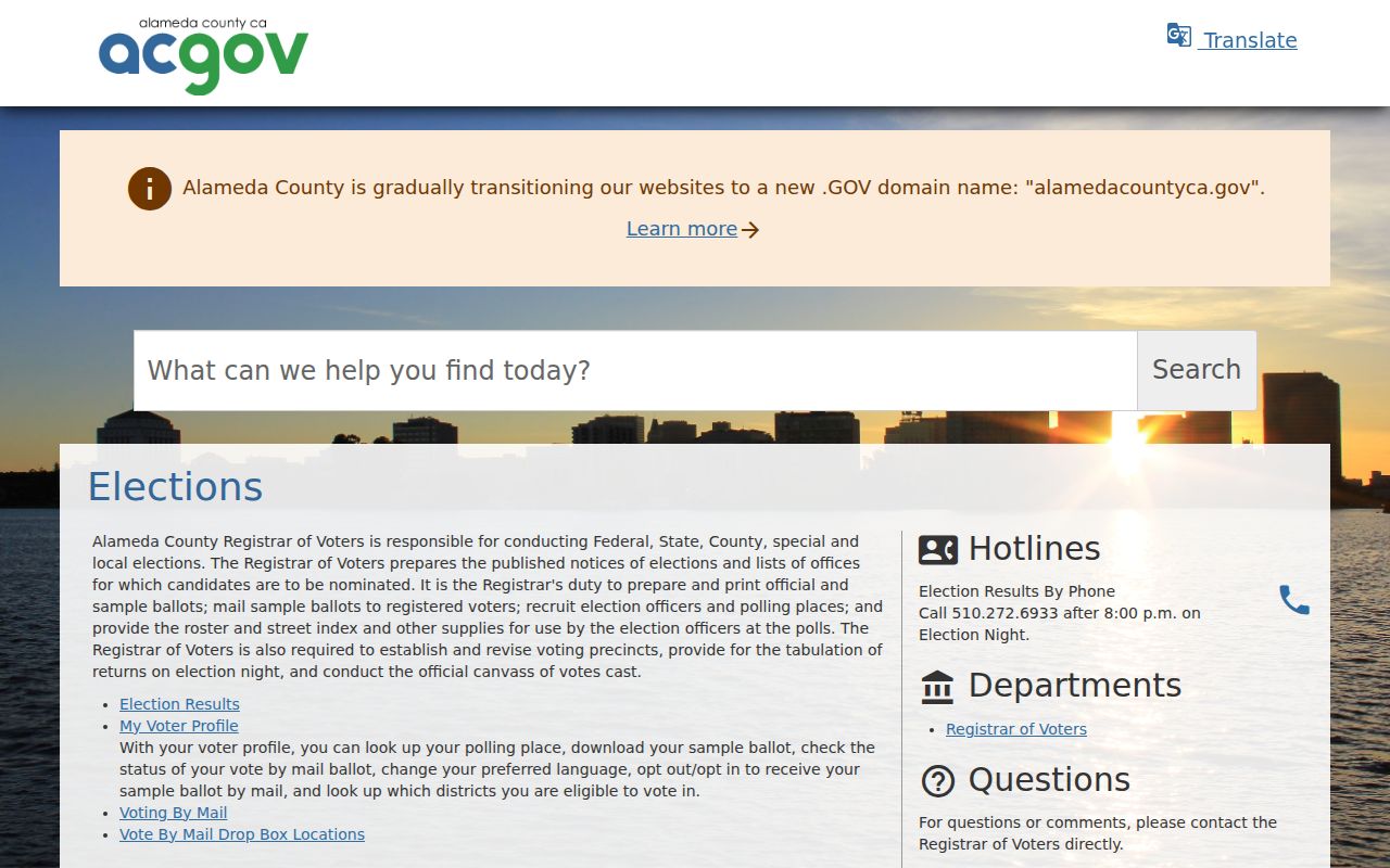 Albany neighbors lookup reference for Alameda County election services