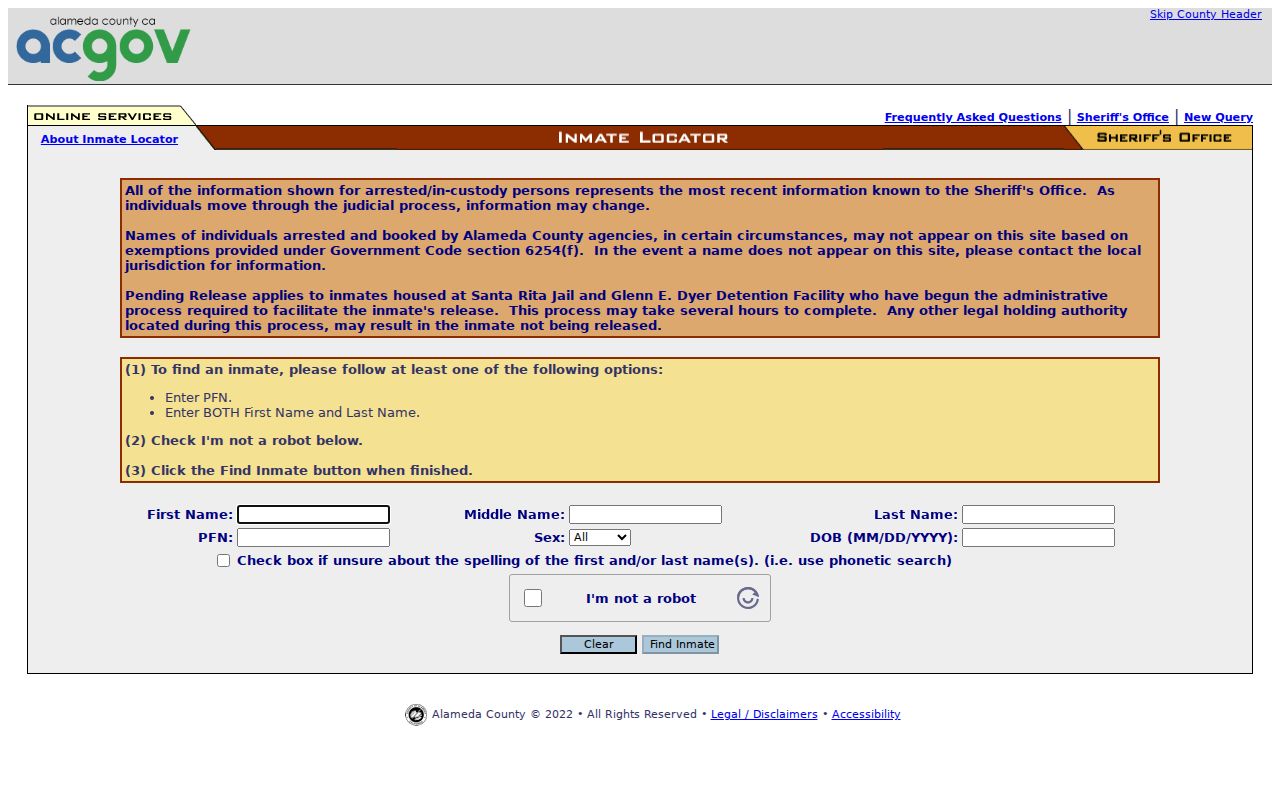 Albany neighbors lookup reference for Alameda County custody search
