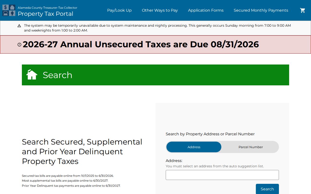 Albany street directory property tax address search